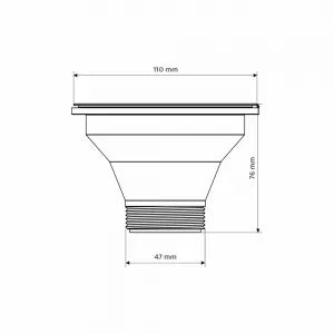 Válvula Pia Cozinha Americana 4.1/2 Inox Polido