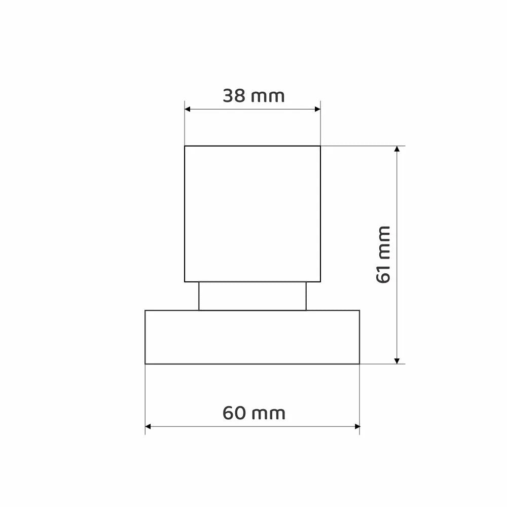 Acabamento Registro 3/4 Canopla Metal C-38 Quadrado Metal Preto