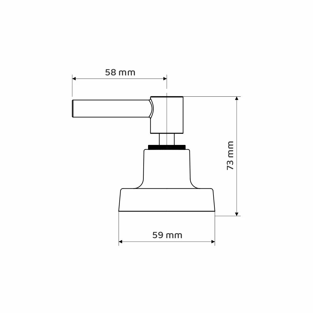 Acabamento Registro 3/4 Canopla Metal C-34 Alavanca Metal Preto