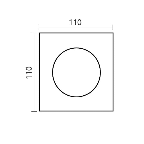 Ralo Grelha Quadrada 10cm Inox Com Caixilho