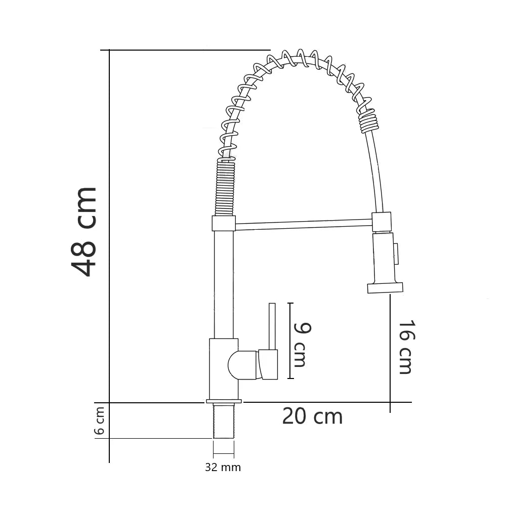 Torneira Cozinha Misturador Monocomando Gourmet Aço Inox 304 Escovado Class