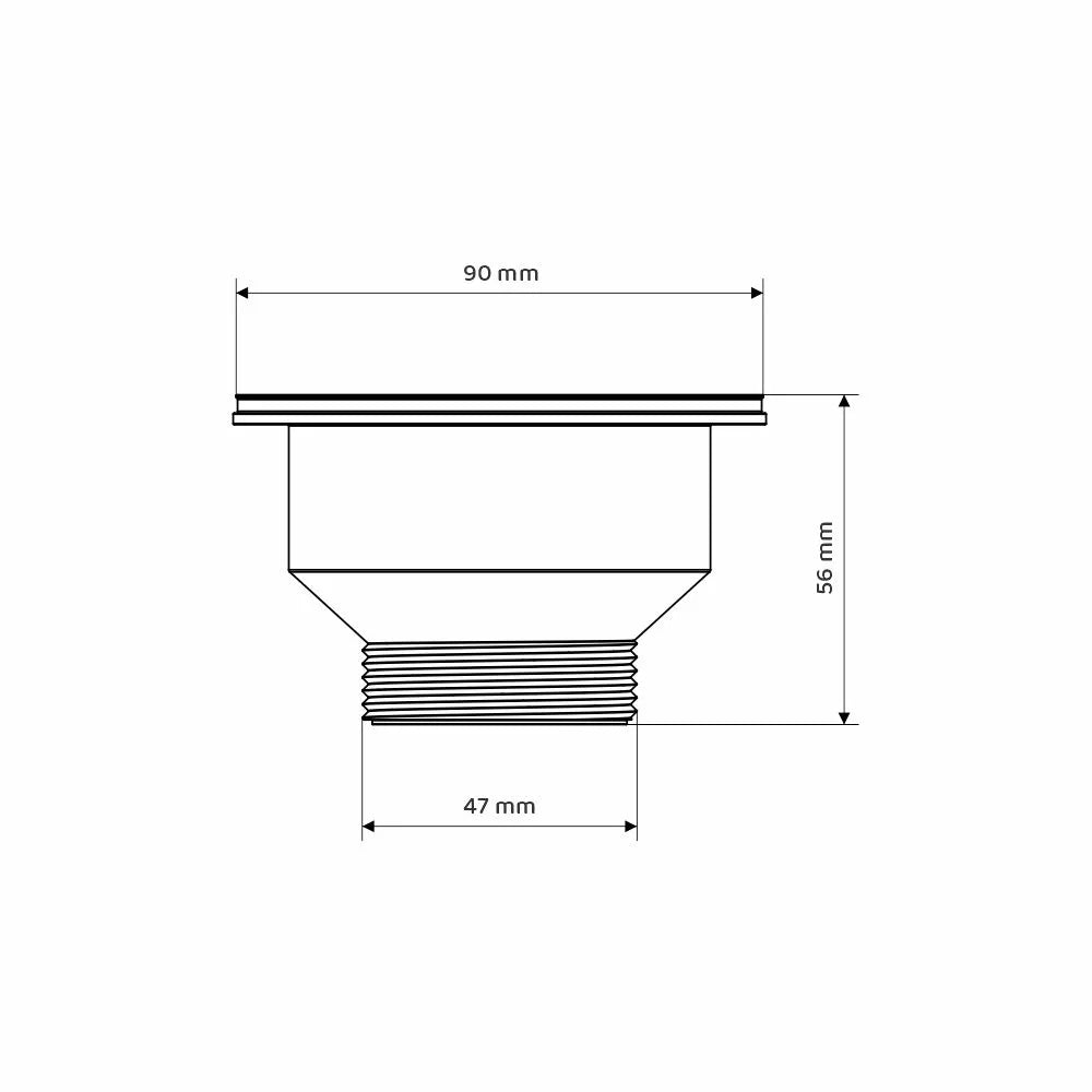 Válvula Pia Cozinha Americana 3.1/2 Inox Cromado