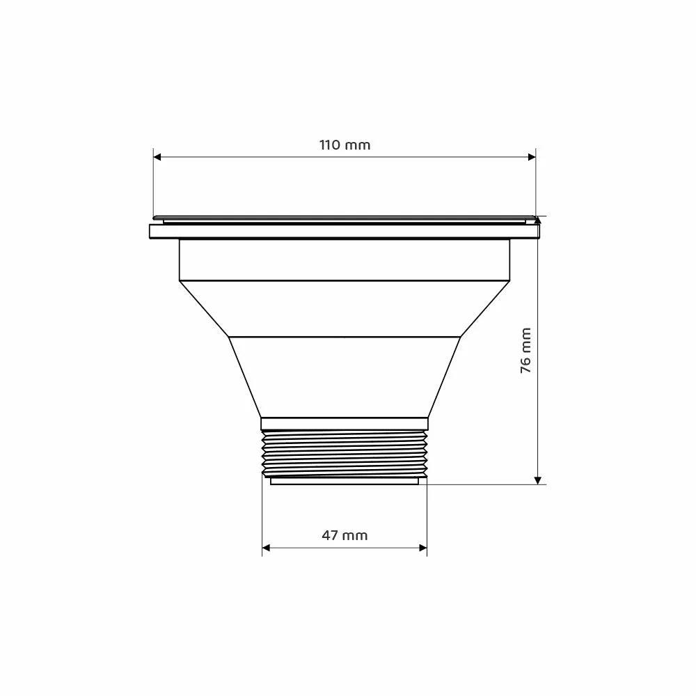Válvula Pia Cozinha Americana 4.1/2 Inox Polido