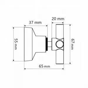 Acabamento Registro 3/4 C-64 Cruzeta Metal Cromado