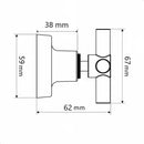 Acabamento Registro 3/4 C-64 Cruzeta Metal Preto