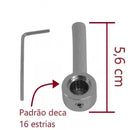 Acabamento Registro 3/4 Canopla Abs C-72 Manopla Metal Cromado