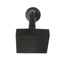 Chuveiro Quadrado Plástico Abs Preto Com Braço