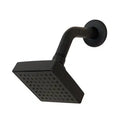 Chuveiro Quadrado Plástico Abs Preto Com Braço