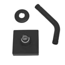 Chuveiro Quadrado Plástico Abs Preto Com Braço