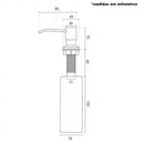 Dispenser Dosador Inox Escovado Com Capacidade Para 300 Ml