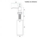 Dispenser Dosador Inox Escovado Com Capacidade Para 500 Ml