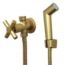 Ducha Higiênica 1/4 Volta C-64 Com Derivador Metal Dourado Fosco