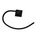 Porta Toalha Rosto Argola Mônaco Metal Preto