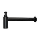 Sifão Copo Para Banheiro Metal Luxo 1 X 1.1/2 Preto Fosco