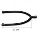 Sifão Duplo Sanfonado Universal PVC Preto
