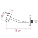 Torneira Banheiro e Tanque Parede Link 1/4 Volta 20 Cm Metal Cromado TB10
