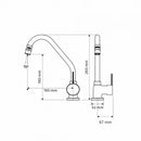Torneira Cozinha Misturador Monocomando Quente e Frio Bica Móvel Metal Cromado