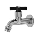 Torneira Jardim e Tanque 1/4 Volta C-64 Metal Preto e Cromado Com Arejador