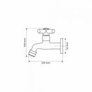 Torneira Jardim e Tanque 1/4 Volta C-64 Metal Preto e Cromado Com Arejador
