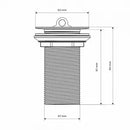 Válvula Tanque ou Banheiro Lavatório 1.1/4" 9cm Metal Cromado S/L