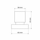 Acabamento Registro 3/4 Canopla Metal C-38 Quadrado Metal Preto