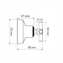 Acabamento Registro 3/4" Canopla Abs C-31 A Manopla Metal Cromado