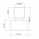 Acabamento Registro 3/4 Canopla Alta Metal C-38 Metal Cromado