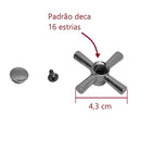 Acabamento Registro 3/4" Canopla Abs C-31 A Manopla Metal Cromado