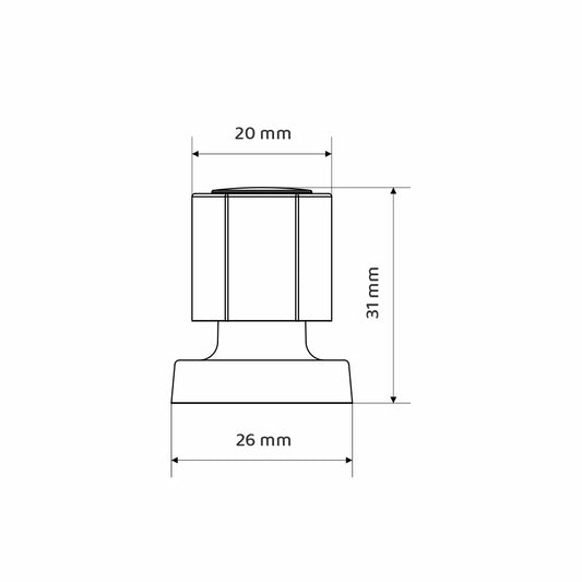 Acabamento Registro 3/4 Canopla Abs C-40 Manopla Metal Cromado