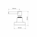 Acabamento Registro 3/4 Canopla Metal C-34 Alavanca Metal Preto