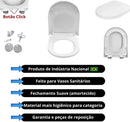 Assento Sanitário Modelo Carrara Branco Fechamento Suave Soft Close
