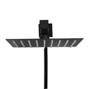 Chuveiro Quadrado de Inox 304 Preto 20 x 20 Com Gatilho Chuveirinho