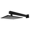 Chuveiro Quadrado De Inox Preto 20 x 20 Com Braço Quadrado
