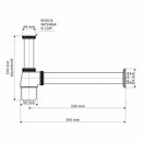 Sifão Copo Para Banheiro ou Tanque Metal Cromado 1.1/4 X 1.1/2 - Jardim
