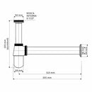 Sifão Copo Para Cozinha Metal Cromado 1.1/2 X 1.1/2