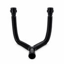 Sifão Duplo Sanfonado Universal PVC Preto