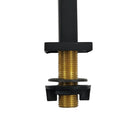 Torneira Alta Banheiro Lavatório Link Quadrada 1/4 Volta Metal Preto