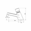 Torneira Banheiro Automática Mesa Matic Luxo Metal Cromado
