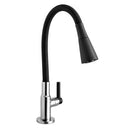 Torneira Cozinha Mesa 1/4 Volta Alavanca C-34 Tubo Flexível Preto Arejador Cone C/ 2 Jatos