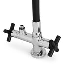 Torneira Cozinha de Mesa Com Filtro Cruzeta C-64 1/4 Volta Tubo Flexível Preto Arejador Com 2 Jatos