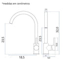 Torneira Cozinha Misturador Monocomando Quente e Frio Metal Cromado