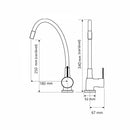 Torneira Cozinha Misturador Monocomando Quente e Frio Tubo Flexível Vermelho Fino