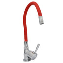 Torneira Cozinha Misturador Monocomando Quente e Frio Tubo Flexível Vermelho Fino