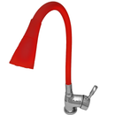 Torneira Cozinha Misturador Monocomando Quente e Frio Tubo Flexível Vermelho Arejador C/ 2 Jatos