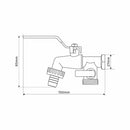Torneira Dupla de Esfera P/ Tanque e Máquina Metal Zamak - Jardim