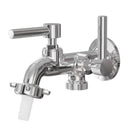 Torneira Dupla Saída Tanque e Máquina 1/4 Volta Metal Cromado TB10 - Jardim