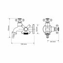 Torneira Dupla Saída Tanque e Máquina 1/4 Volta Metal Cromado TB10 - Jardim