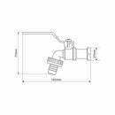 Torneira Jardim de Esfera Metal Zamak 1/2 x 3/4 - Jardim