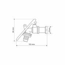 Torneira Jardim De Esfera Metal Zamak 1/2 X 3/4 Para Cadeado - Jardim