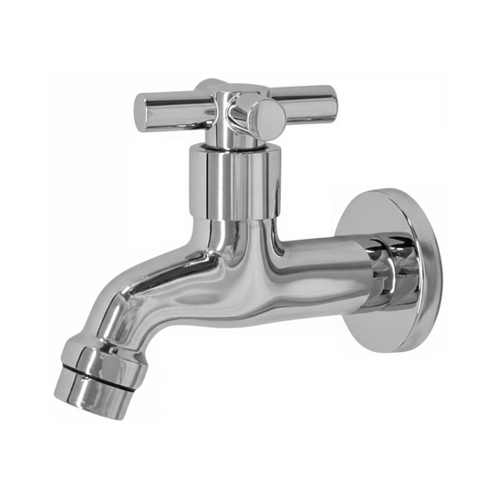 Torneira Jardim e Tanque 1/4 Volta C-64 Metal Cromado C/ Arejador - Jardim